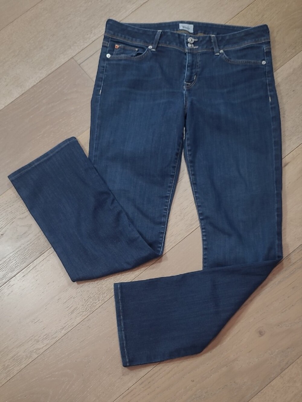 EUC Hudson Jeans Women's sz 32 Ginny Straight Mid Rise Denim Jeans